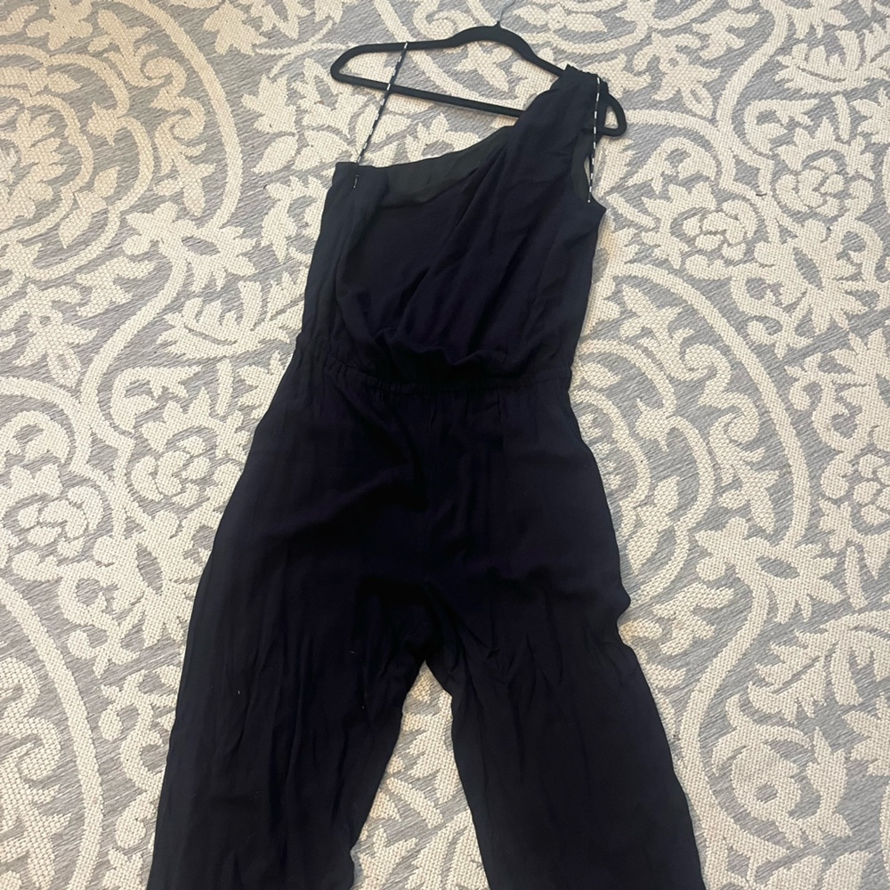 DKNY Women's Black Strapless Jumpsuit One-Piece Size L
